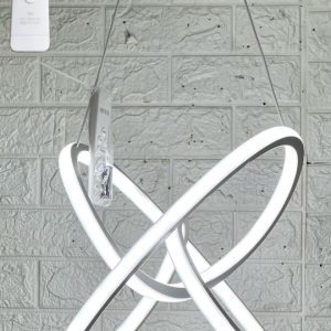 نجفة ليد 3 إضاءة بالريموت كود 011 إطار لون جراي